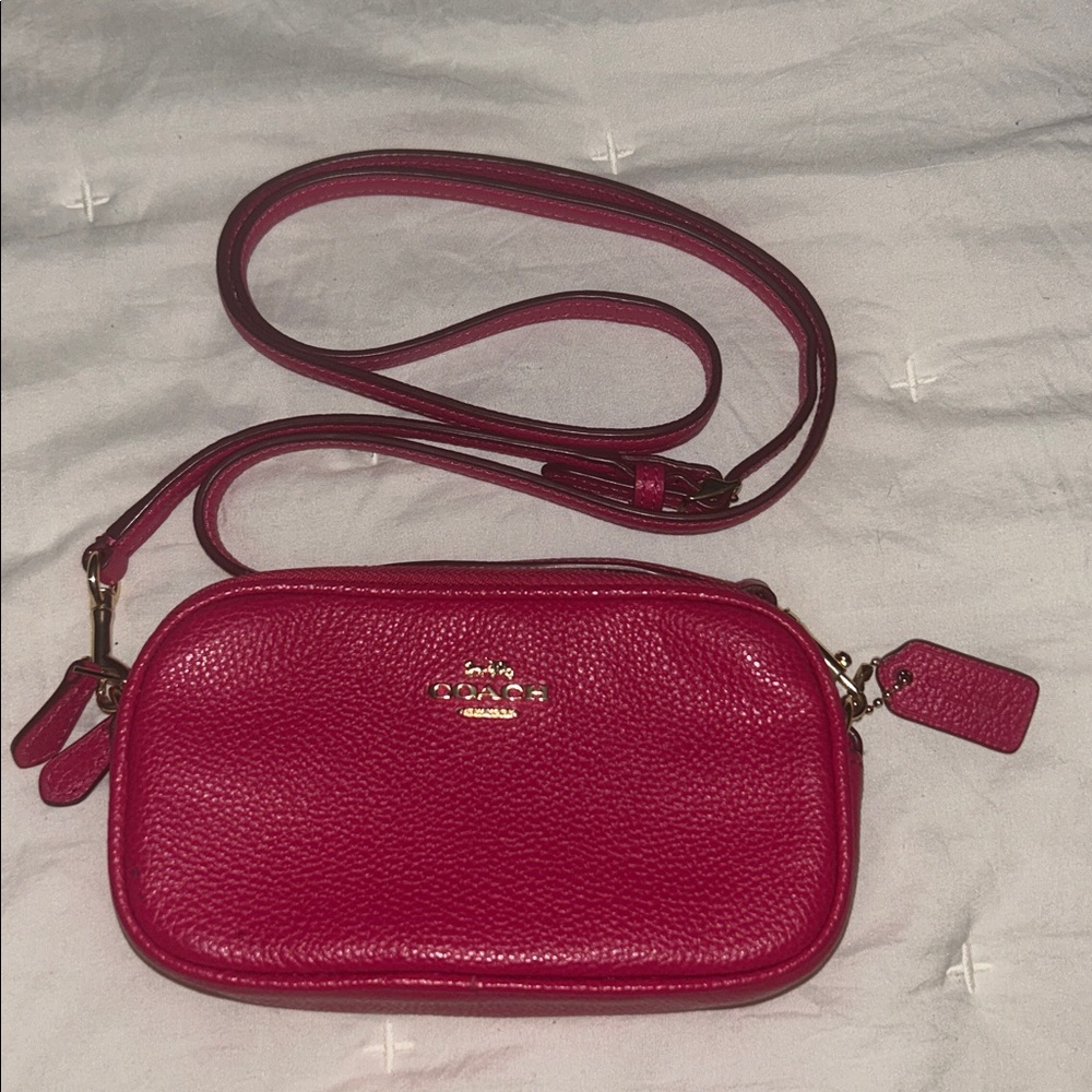 Coach Fuchsia Leather Crossbody Bag